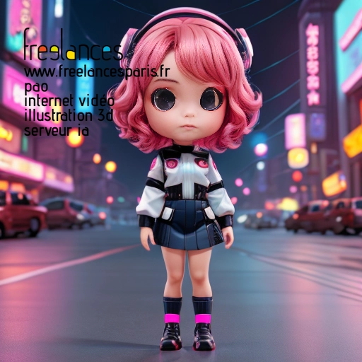 Pao mise en page internet vidéo illustration 3d serveur IA générative AI freelance paris studio de création magazines QTQS74M0